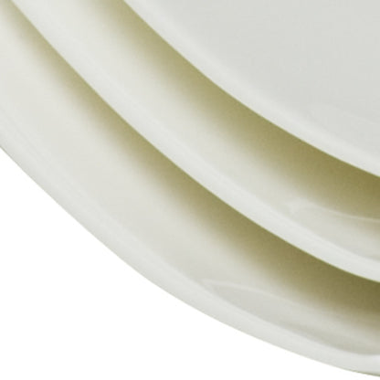 White Six Piece Square Bone China Service For Six Salad Plate Set