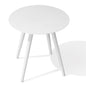 16" White Rounded Metal Outdoor Side Table