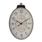 18" Oval Ivory Wood Analog Wall Clock