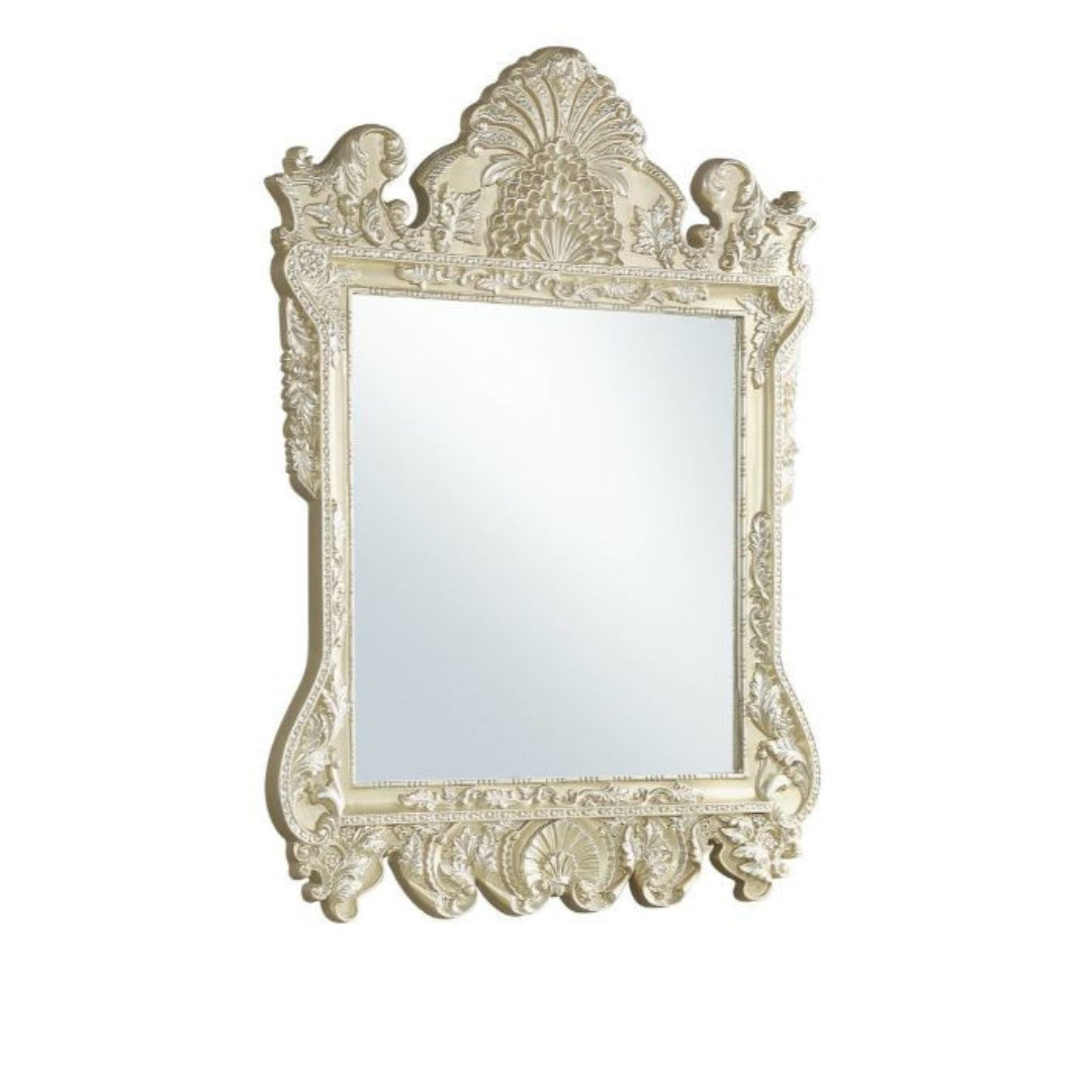 61" Champagne Silver Finish Irregular Dresser Mirror