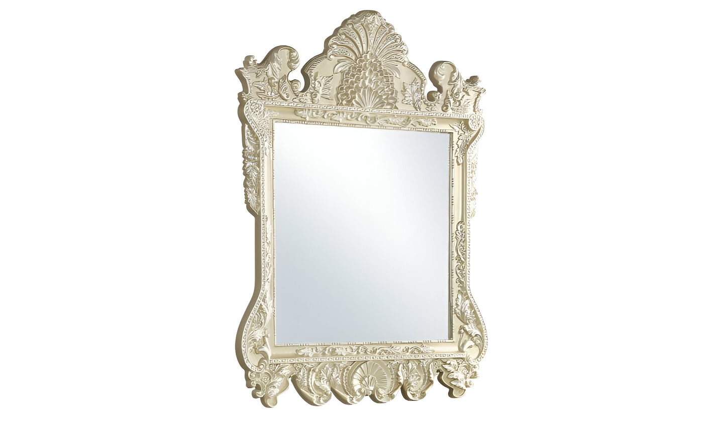 61" Champagne Silver Finish Irregular Dresser Mirror