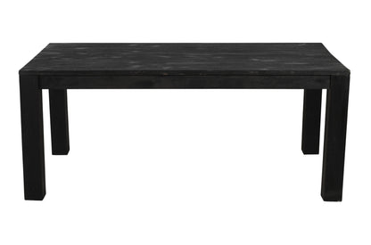 72" Dark Gray Solid Wood Dining Table