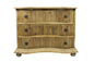 44" Natural Solid Wood Three Drawer Dresser