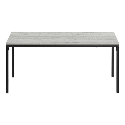 40" Gray And Black Metal Coffee Table