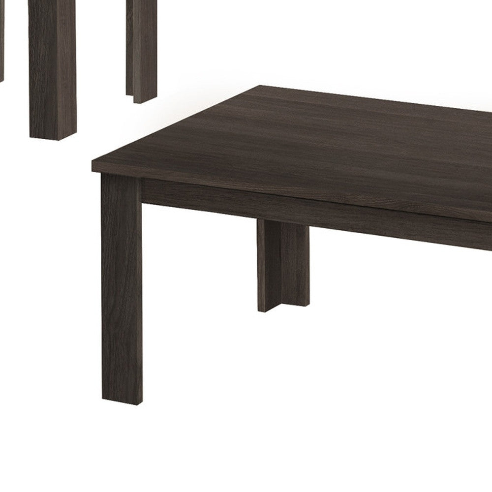 Set of Three 44" Oak Coffee Table