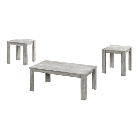 Set of Three 44" Gray Coffee Table