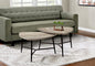 Set of Two 33" Taupe And Black Triangle Nested Coffee Tables