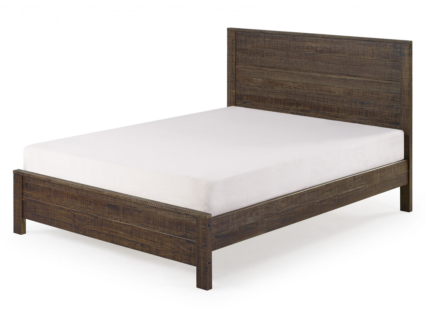 Dark Brown Solid Wood Full Double Bed Frame