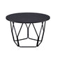 32" Black And Espresso Round Coffee Table