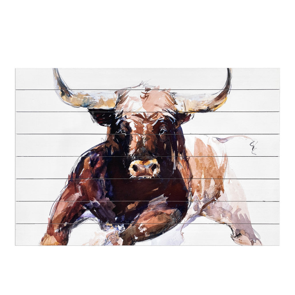 The Bull Unframed p-Oxybis(benzenesulfonyl hydrazide) Wall Art