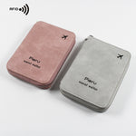 Load image into Gallery viewer, Zipper Passport Holder Multi-functional RFID Anti-theft Swiping Outbound Travel Storage Bag
