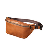 Load image into Gallery viewer, Baotou Layer Cowhide Phone Belt Large Capacity Sports Crossbody Chest Bag
