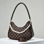 Load image into Gallery viewer, Versatile Lattice Pearl Women&#39;s Shoulder Messenger Bag
