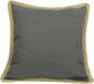 20"x20" Charcoal Linen Blend Zippered Pillow