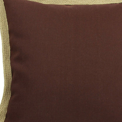 20"x20" Chocolate Linen Blend Zippered Pillow