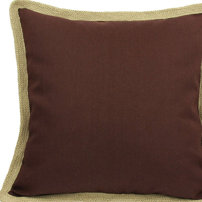 20"x20" Chocolate Linen Blend Zippered Pillow