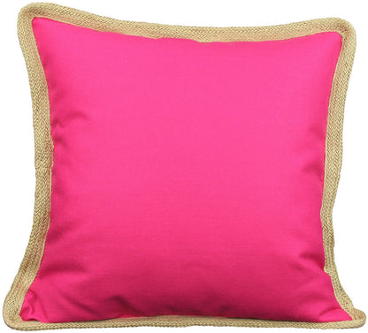 20"x20" Fuchsia Linen Blend Zippered Pillow