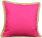 20"x20" Fuchsia Linen Blend Zippered Pillow