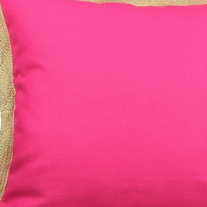 20"x20" Fuchsia Linen Blend Zippered Pillow