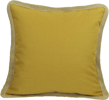 20"x20" Gold Linen Blend Zippered Pillow