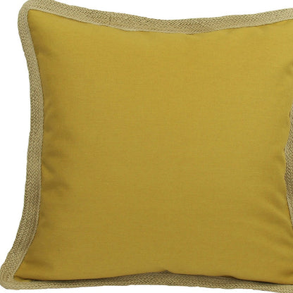 20"x20" Gold Linen Blend Zippered Pillow