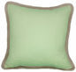 20"x20" Green Linen Blend Zippered Pillow