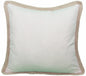 20"x20" Beige and Ivory Linen Blend Zippered Pillow