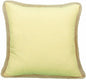 20"x20" Yellow and Beige Linen Blend Zippered Pillow