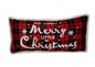 10"x20" Red and Black Christmas Have Yourself A Merry Little Christmas Polyester Zippered Pillow