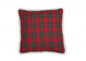 14" Red and Black Christmas Check Throw Pillow