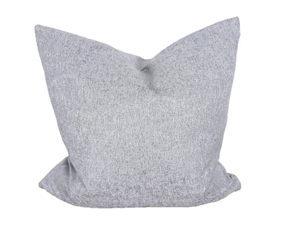 22" X 22" Gray Polyester Zippered Pillow