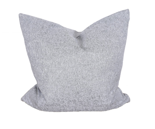 22" X 22" Gray Polyester Zippered Pillow