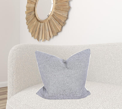 22" X 22" Gray Polyester Zippered Pillow