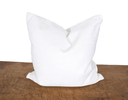 22" X 22" White Polyester Zippered Pillow