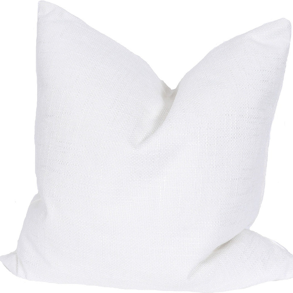 22" X 22" White Polyester Zippered Pillow