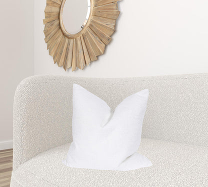 22" X 22" White Polyester Zippered Pillow