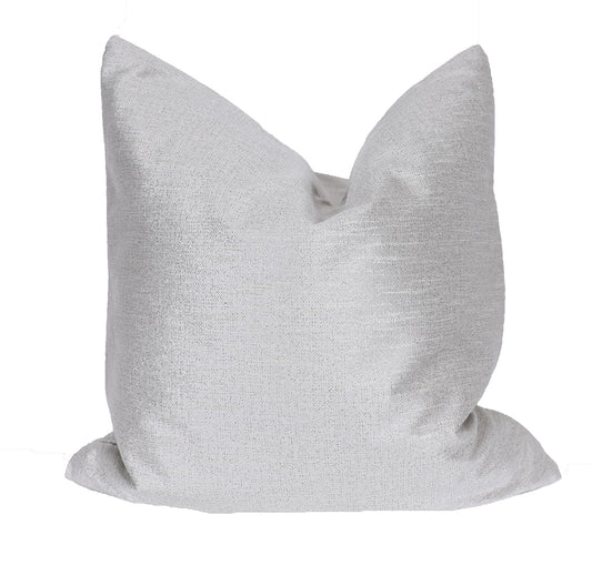 22" X 22" Silver Polyester Zippered Pillow