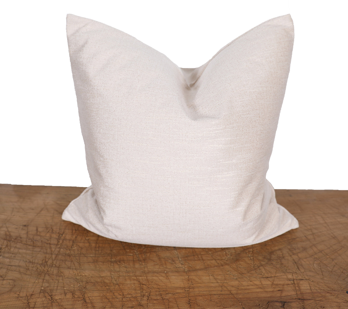 22" X 22" Beige Polyester Zippered Pillow