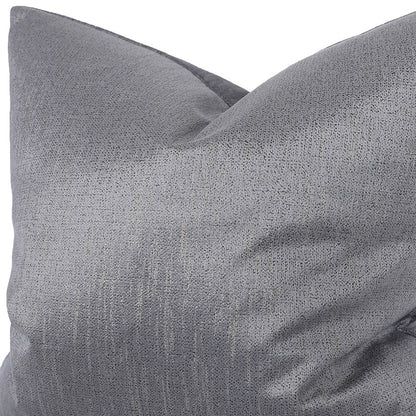 22" X 22" Gray Polyester Zippered Pillow