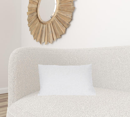 13" X 21" White Polyester Zippered Pillow