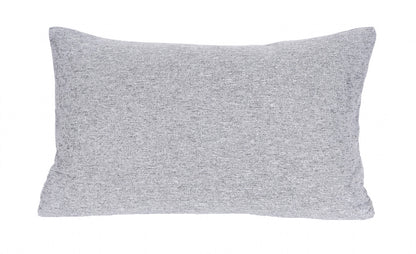 13" X 21" Gray Polyester Zippered Pillow