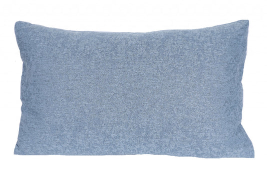 13" X 21" Blue Polyester Zippered Pillow