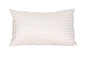 13" X 21" Beige and White Checkered Polyester Zippered Pillow