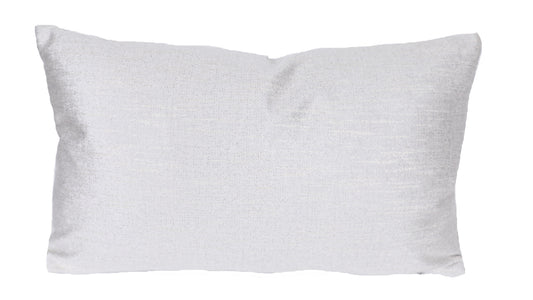 13" X 21" Silver Polyester Zippered Pillow