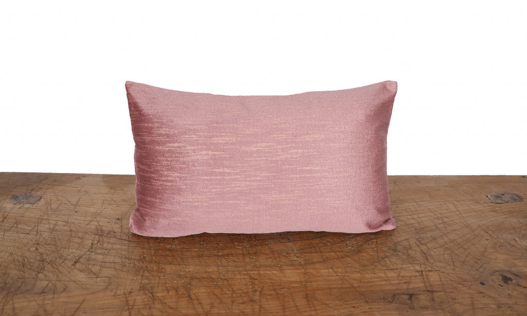 13" X 21" Maroon Polyester Zippered Pillow