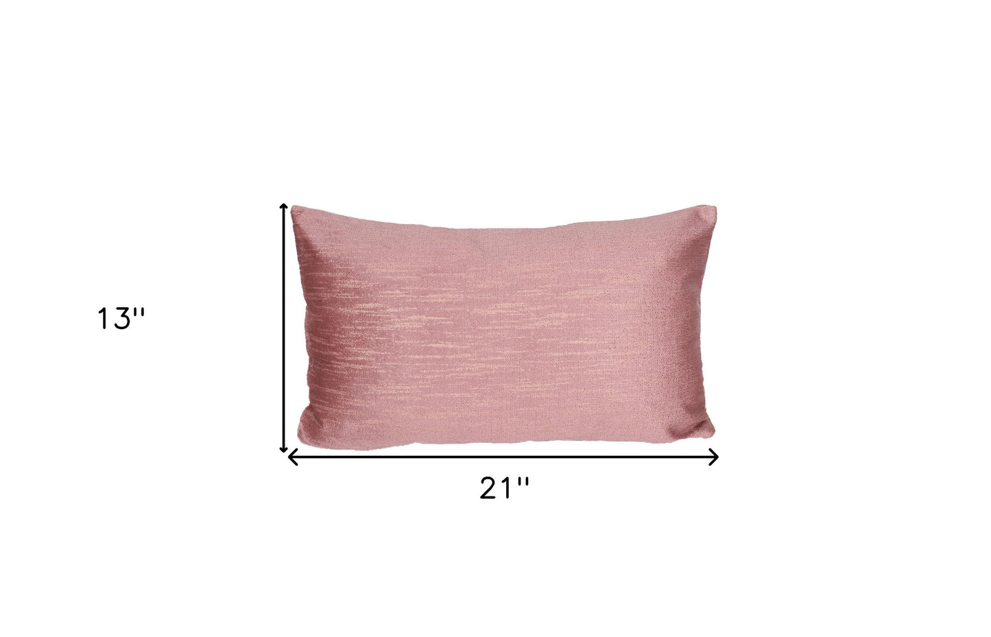 13" X 21" Maroon Polyester Zippered Pillow