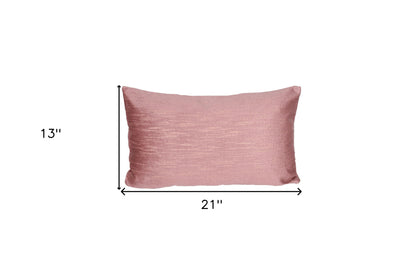 13" X 21" Maroon Polyester Zippered Pillow