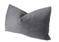 13" X 21" Gray Polyester Zippered Pillow