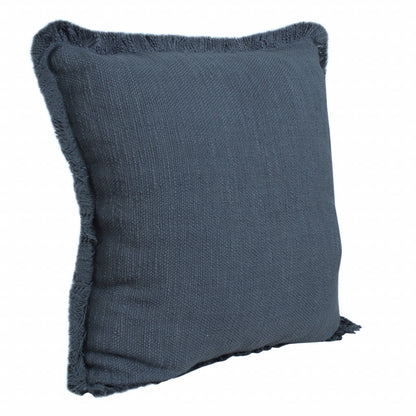 20" X 20" Gray And White 100% Cotton Abstract Zippered Pillow