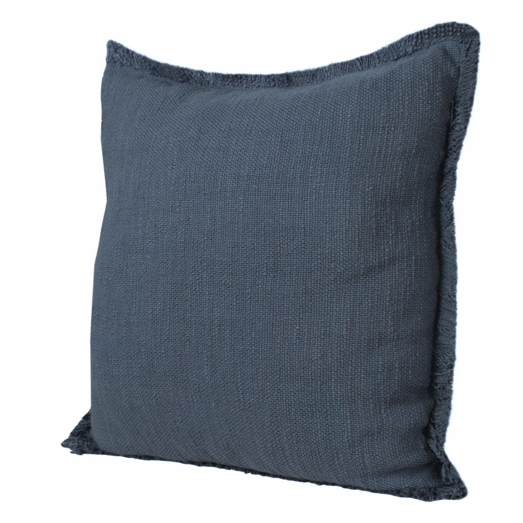 20" X 20" Gray And White 100% Cotton Abstract Zippered Pillow